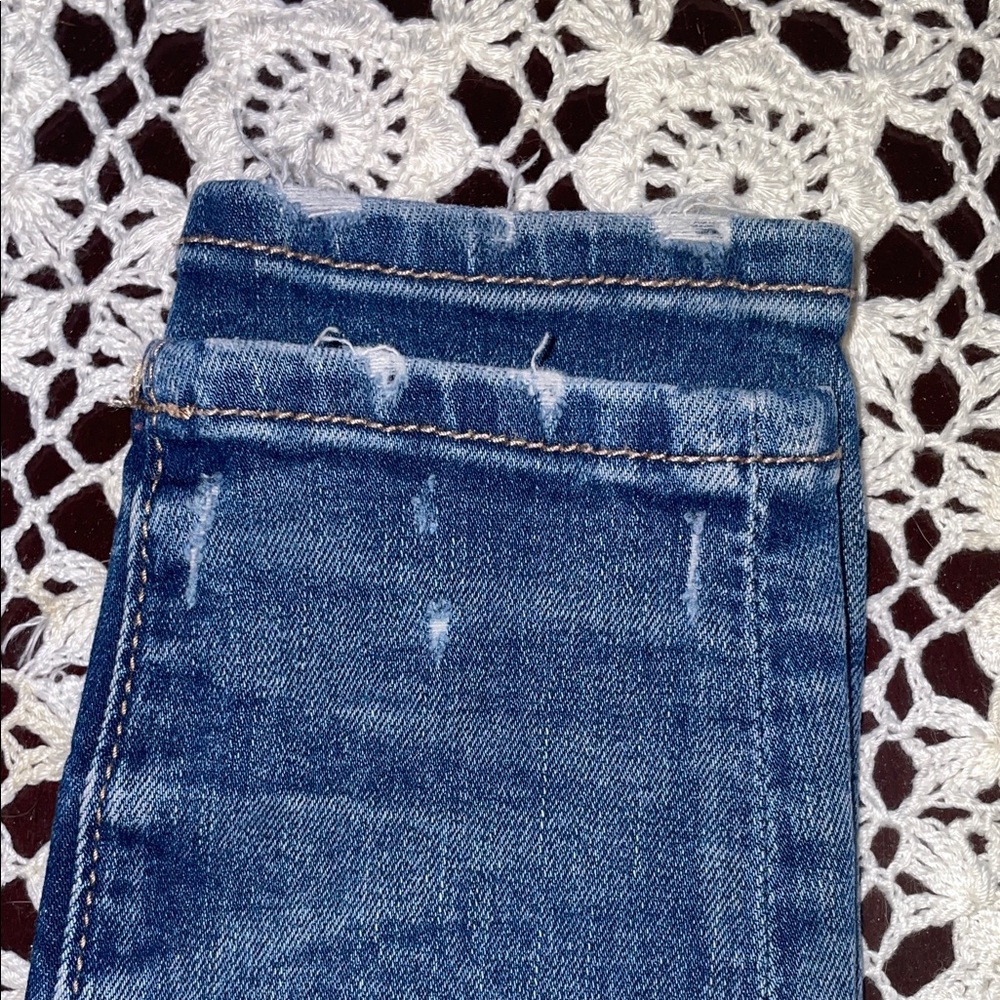 American Eagle Outfitters Ripped Blue Skinny Jeans - Picture 8 of 8